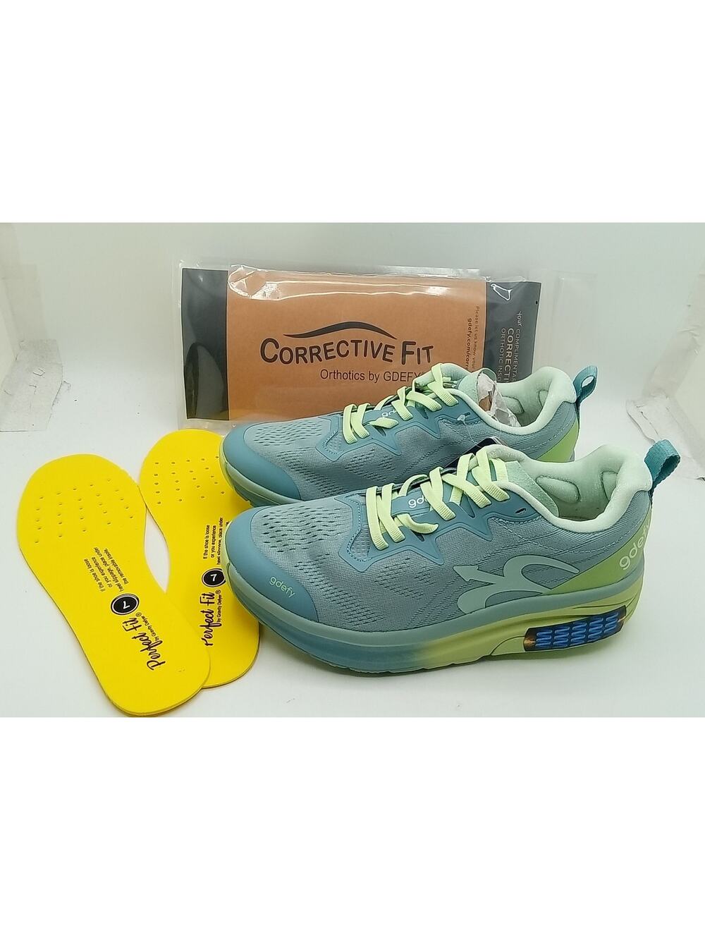 Gravity Defyer Lauff Shoe Light Blue/Lime Women's Size 7